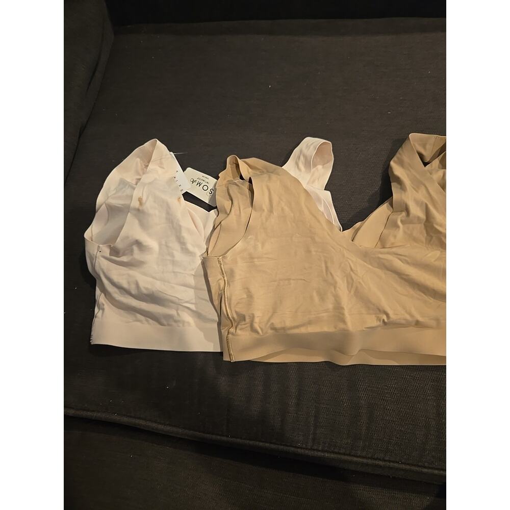 lot of 2 Soma sz med Enbliss Bralette Ivory tan bra NEW stretch - Picture 2 of 7